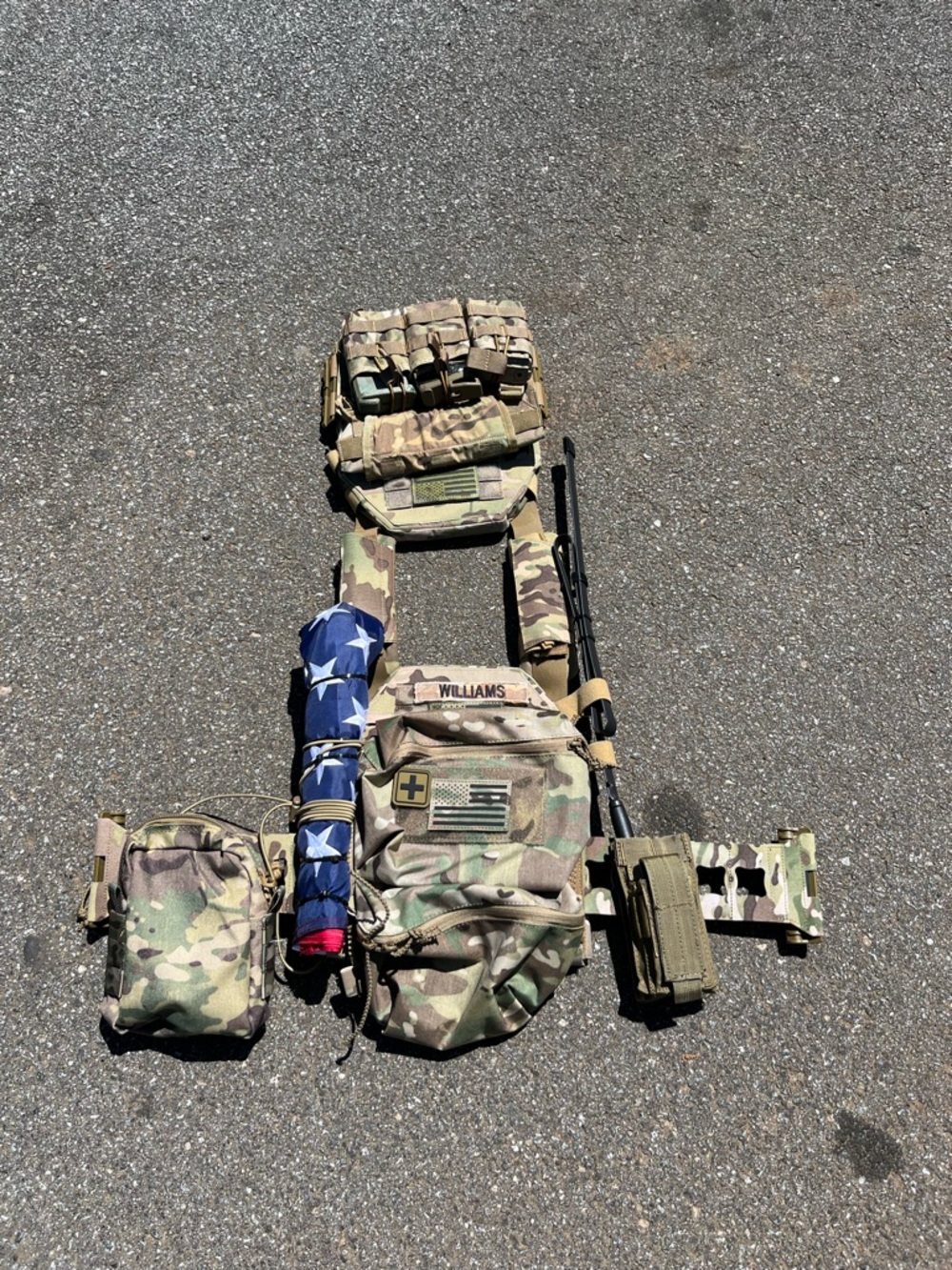 Multicam Tactical Chest Rig with Pouches